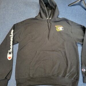 Champion Eco Men Med Black Called Game Basketball Graphic Hoodie Limited Release